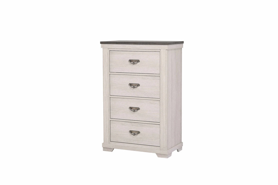 Brand New 5 Pc In Stock Fall Home Sale Leighton Cream/Brown Panel Bedroom Set