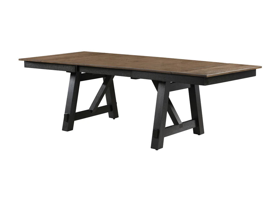 Maribelle Wheat Charcoal Extendable Dining Set