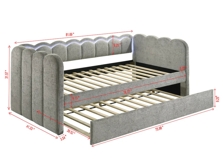 Philipa Mauve Daybed with Trundle