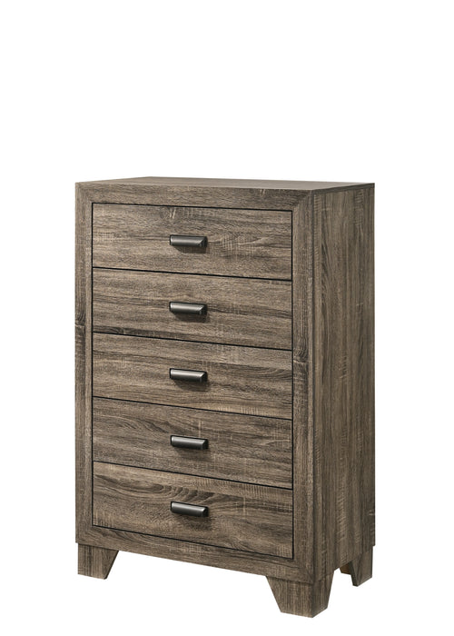 Brand new 5Pc Millie Brownish Gray Panel Bedroom Set