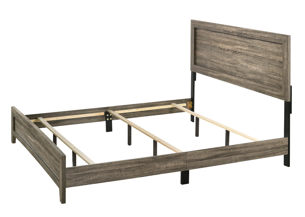 Brand new 5Pc Millie Brownish Gray Panel Bedroom Set