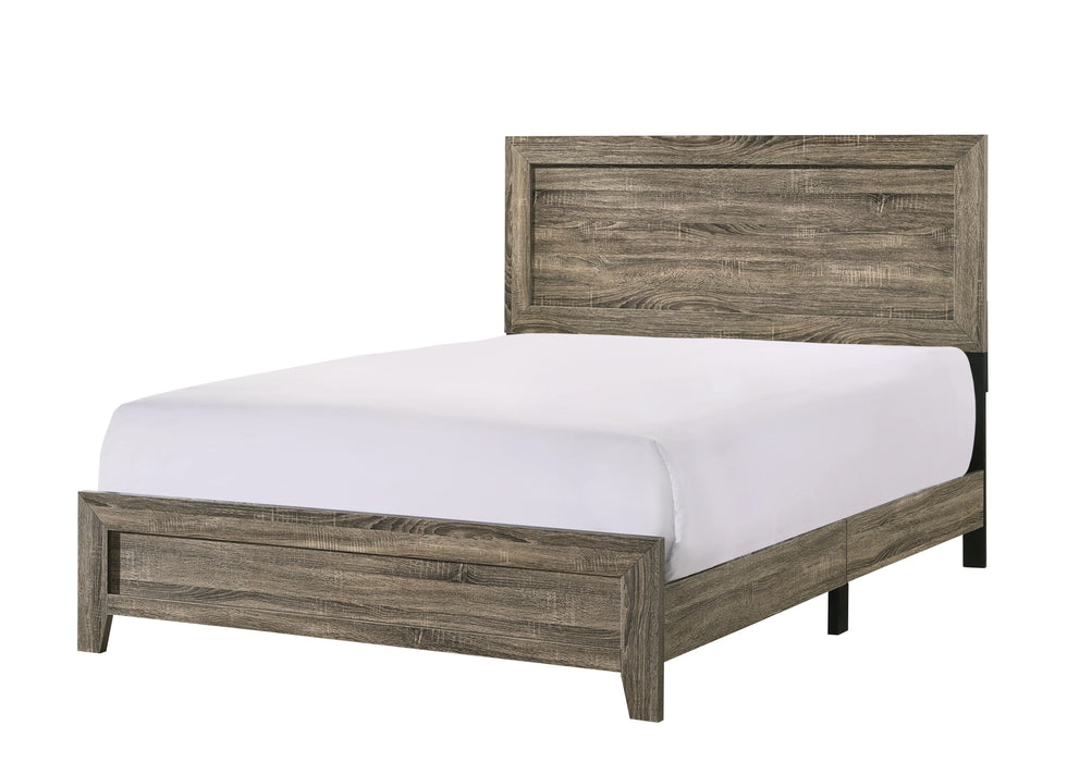 Brand new 5Pc Millie Brownish Gray Panel Bedroom Set