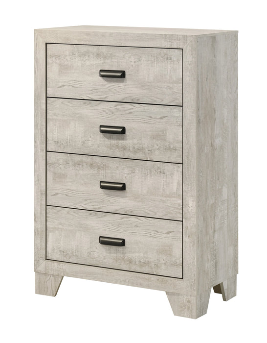 Brand New 5 Pc Millie Whitewash Panel Bedroom Set
