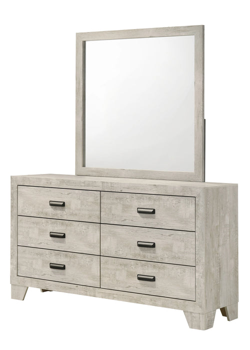 Brand New 5 Pc Millie Whitewash Panel Bedroom Set