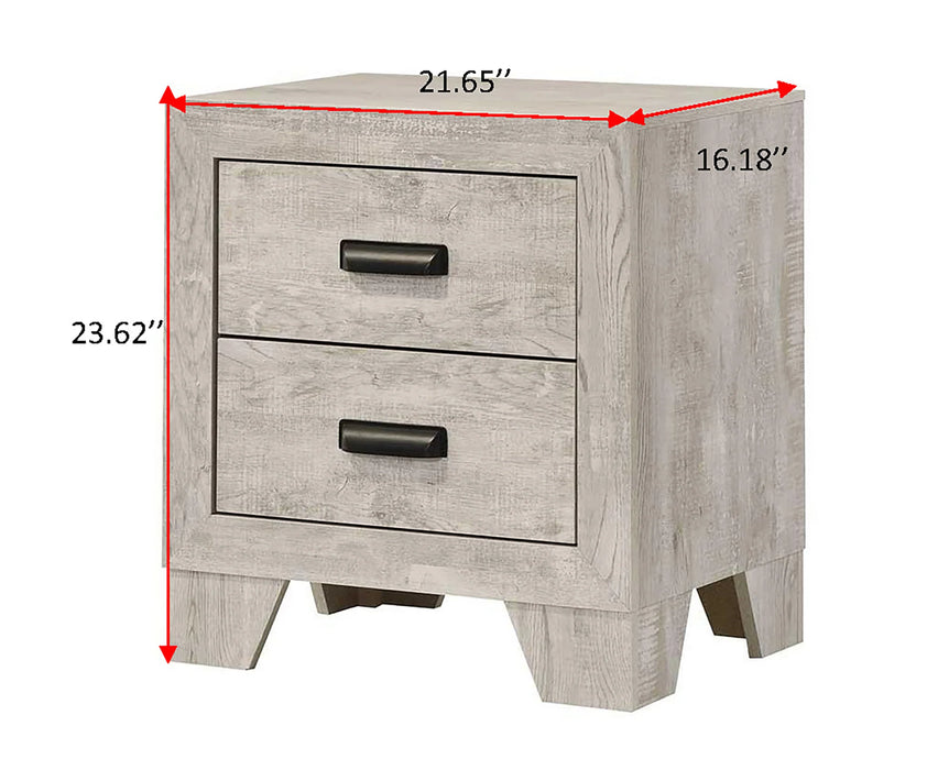 Brand New 5 Pc Millie Whitewash Panel Bedroom Set