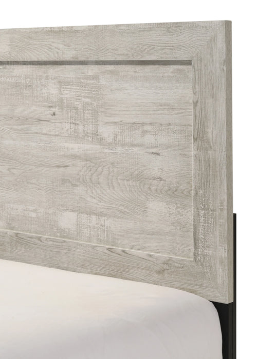 Brand New 5 Pc Millie Whitewash Panel Bedroom Set