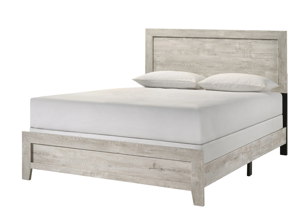 Brand New 5 Pc Millie Whitewash Panel Bedroom Set
