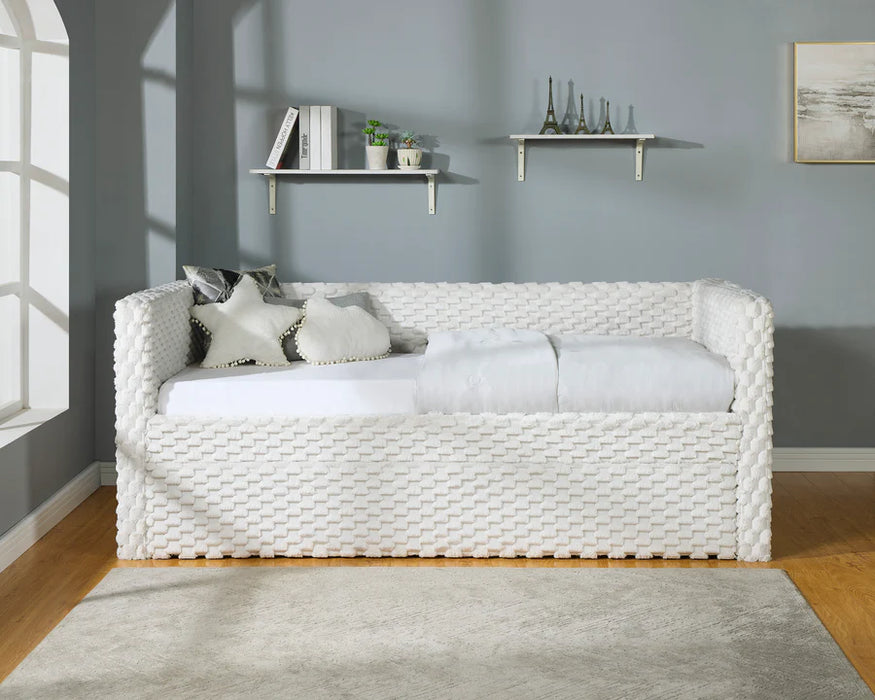 Molly White Dove Twin Daybed with Trundle