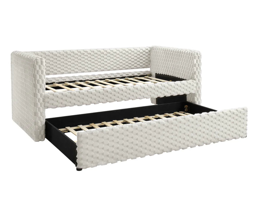 Molly White Dove Twin Daybed with Trundle