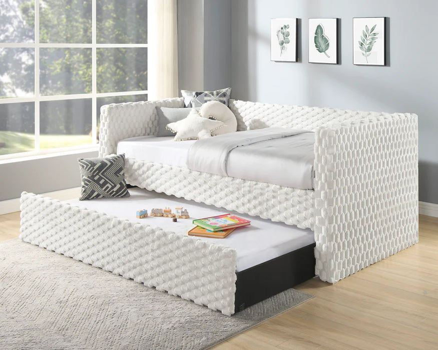 Molly White Dove Twin Daybed with Trundle