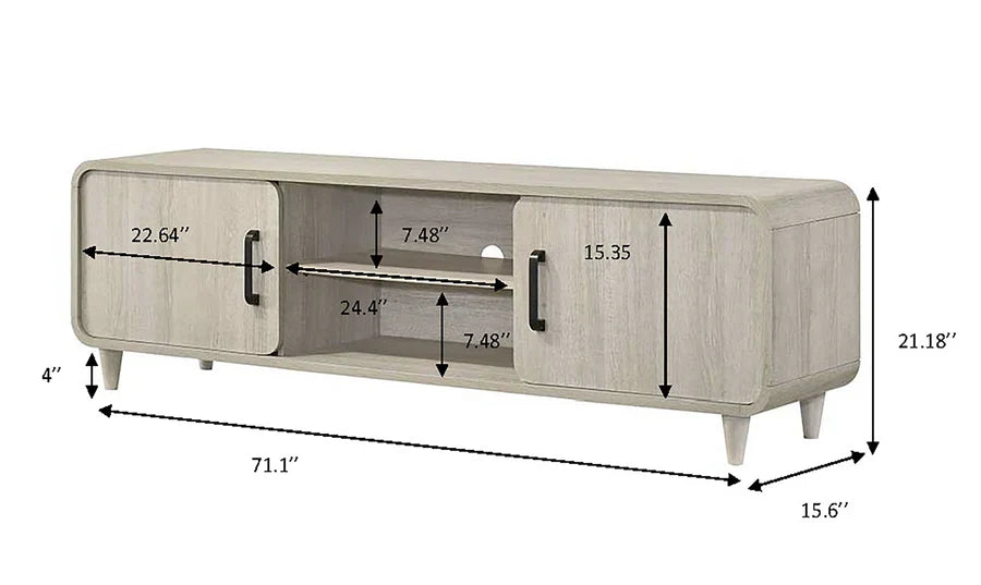Nyomi Light White TV Stand