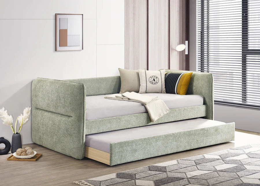 Philipa Light Green Daybed with Trundle