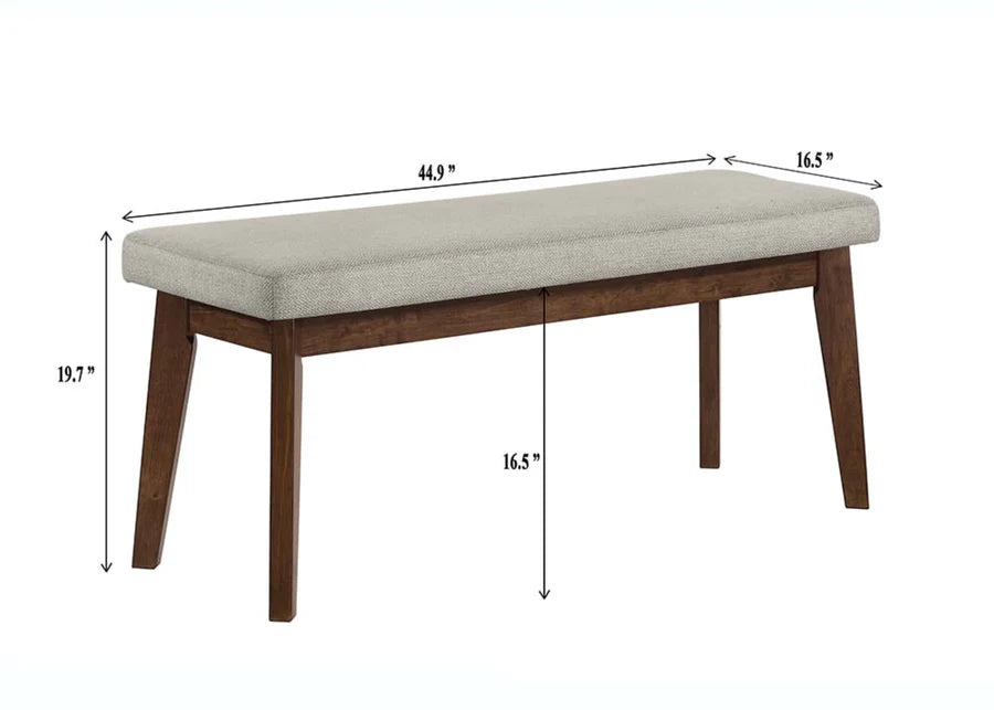 Salerno Beige/Brown Dining Set 6 pcs