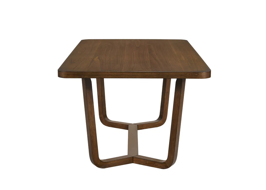 Salerno Beige/Brown Dining Set 6 pcs