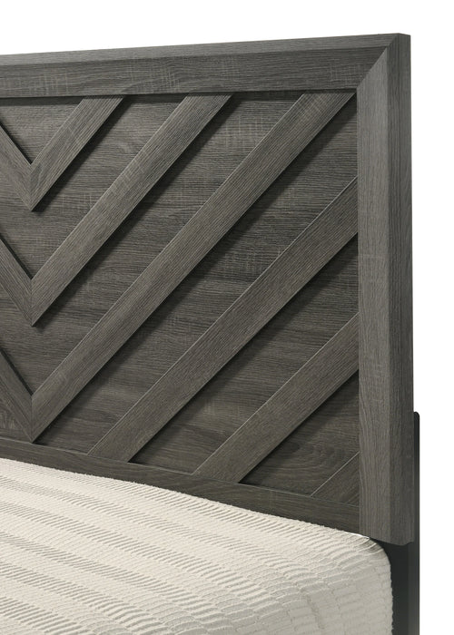 Brand New 5Pc Valor Grey Panel Bedroom Set