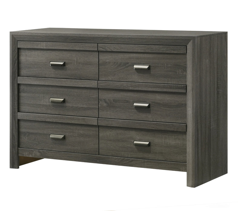 Brand New 5Pc Valor Grey Panel Bedroom Set