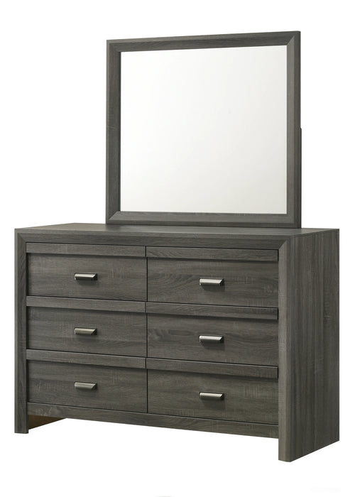 Brand New 5Pc Valor Grey Panel Bedroom Set