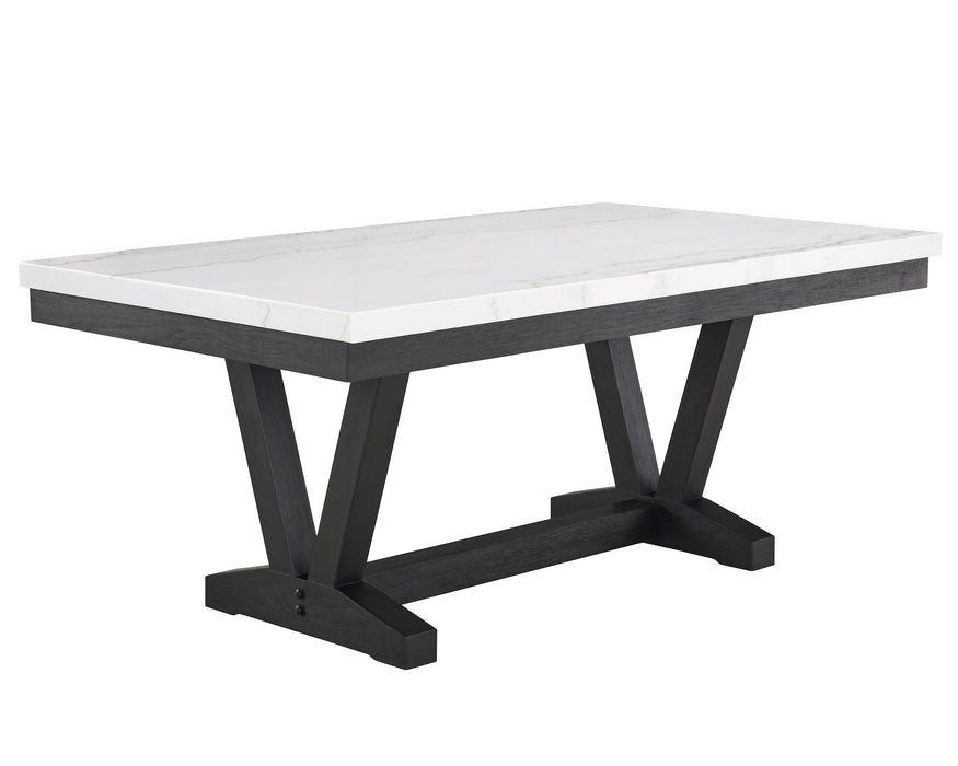 Vance Dove Faux Marble Dining Set