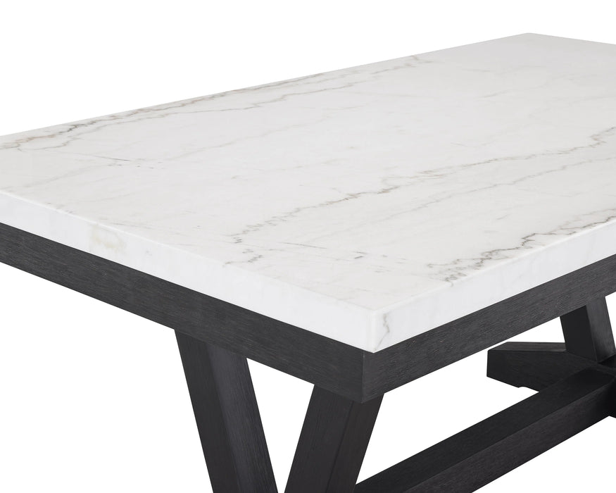 Vance Dove Faux Marble Dining Set