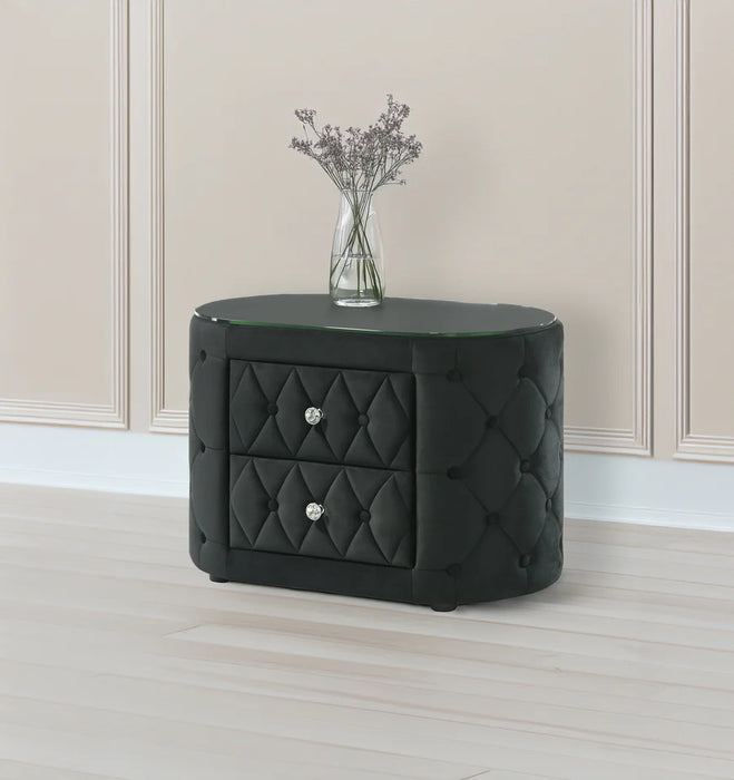 Voltare Black Nightstand
