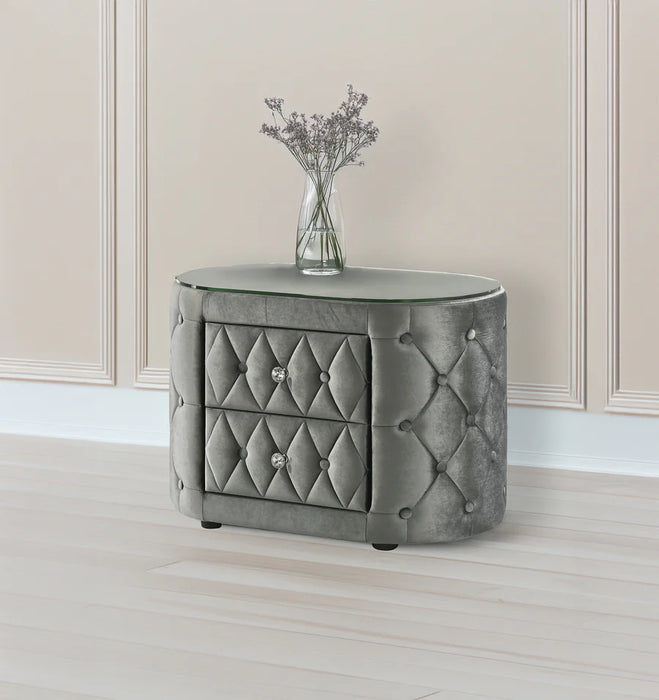 Voltare Gray Night Stand