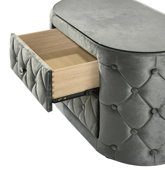 Voltare Gray Night Stand