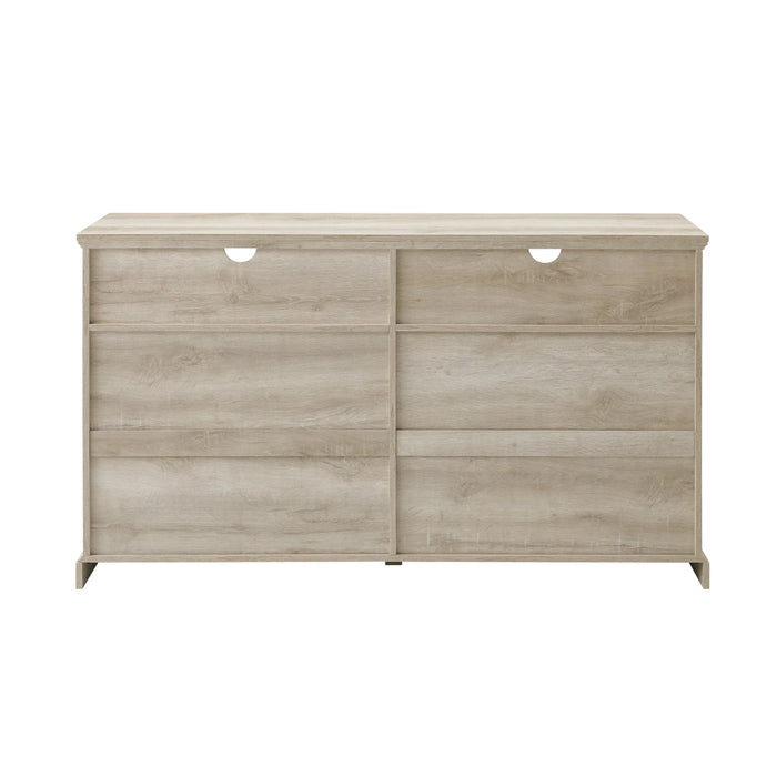 Glass Door Sideboard TV Console with Fretwork Design, Adjustable Shelves & Cord Management