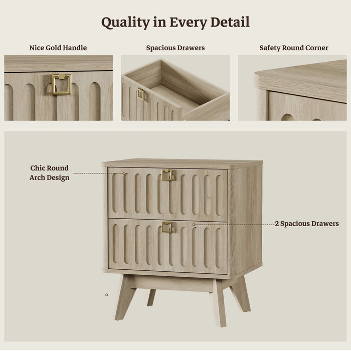 Brand New Assembled Nightstand - Modern style