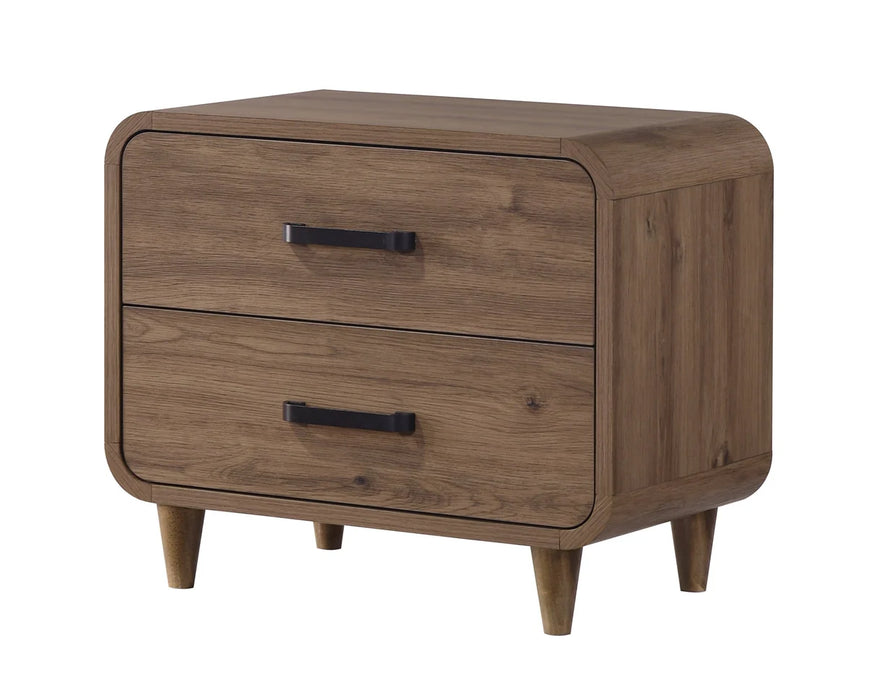 Brand New 5Pc Nyomi Light Brown Panel Bedroom Set