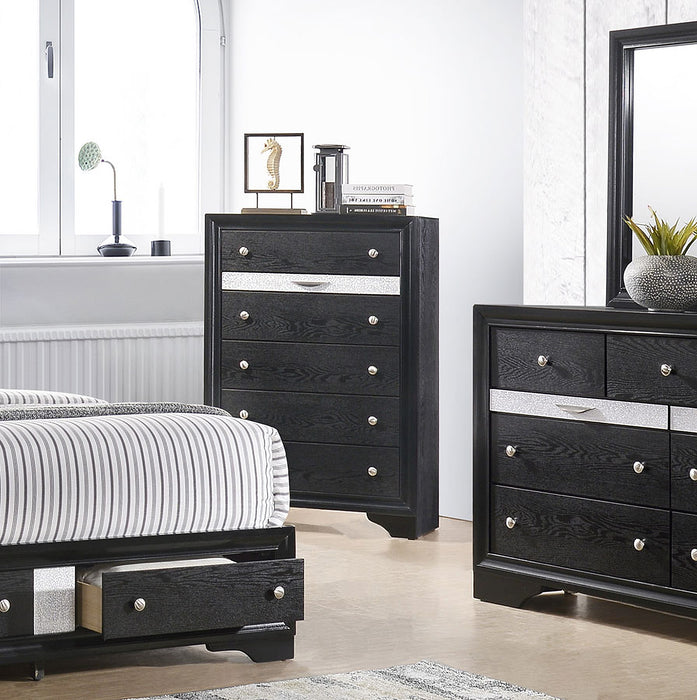 Regata 5pc Storage Bedroom set, Black