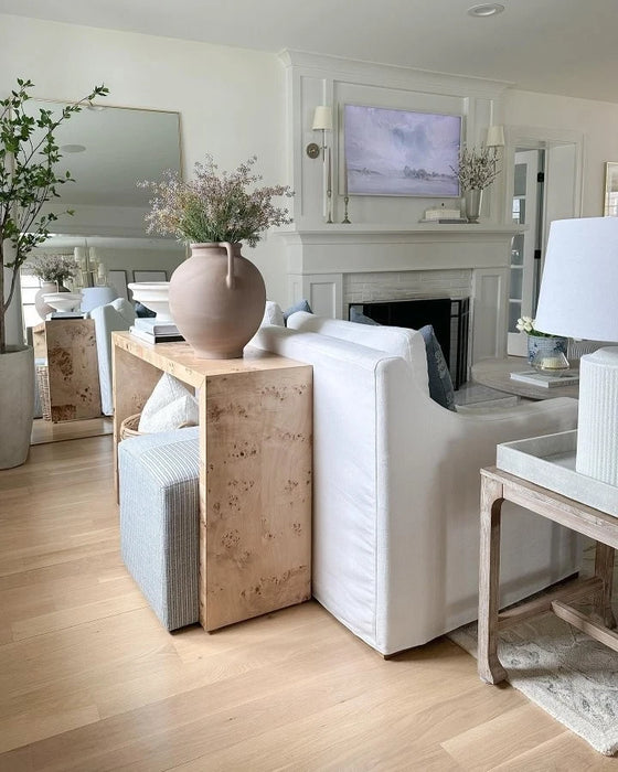 Ogden Burled Wood Console Table
