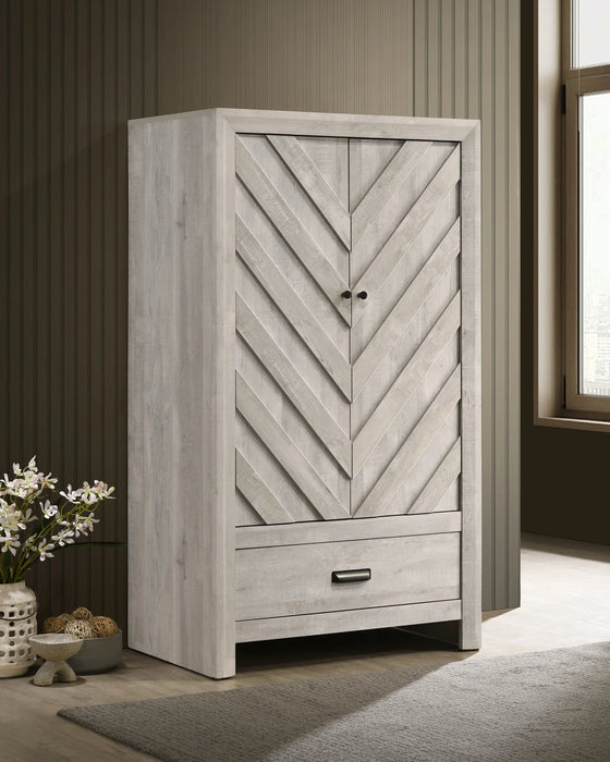 Brand New Valor Antique White Armoire